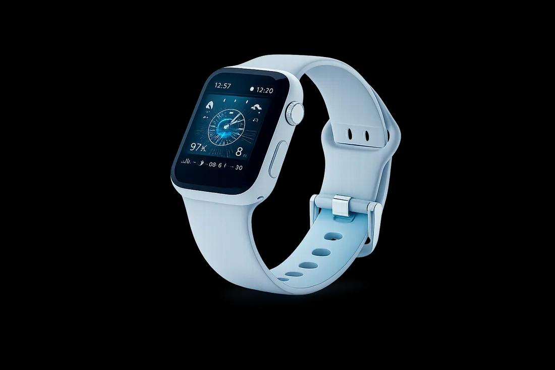 Vital-Go smartwatch showing live vitals